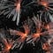 6ft. Fiber Optic Candy Corn Color Lights Black Artificial Halloween Tree